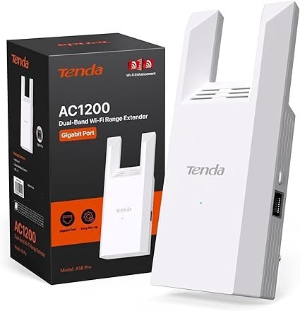 موسع نطاق الواي فاي اكس تيندر Tenda AC 1200 Dula-Band Wi-Fi Range Extender