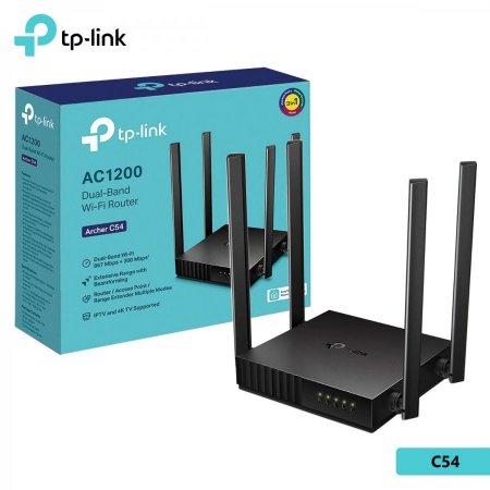 راوتر واي فاي ثنائي النطاق Archer C54 AC1200 Dual Band Wi-Fi Router