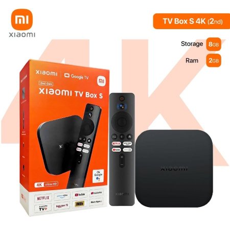 رسيفر  Xiaomi TV Box S - 2nd Gen 4K Ultra HD Streaming Media Player