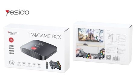 رسيفر تي في بوكس جيمنج YESIDO TV Box 12 & Wireless Control Game